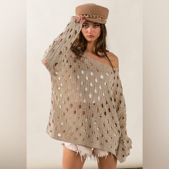 Hollow Out Knit Top - Picture 2 of 5